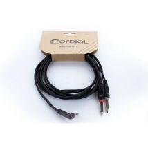 14867 Audio Adattatore A Y [1x Spina Jack Da 3.5 Mm - 2x Spina Jack Da 6.3 Mm (mono)] 1.50 M Nero Guaina In Pvc - Cordial