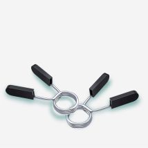 2 X Ferma Dischi A Molla Per Bilanciere 50mm Olimpico Flylock Stock