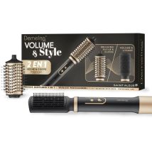 Spazzola Lisciante 2-in-1 - Saint Algue - Demeliss Volume & Style - 1000 W - 3 Temperature - Nero / Oro