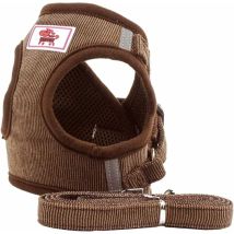 Derrui - Soft Training Harness Vest Mesh Fabric Dog Vest Harnesses For Puppy, Cats, Small Animals Ps042 (s, Coffee)