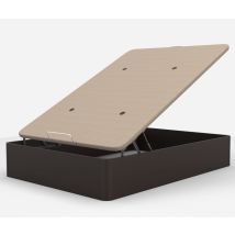 DORMIDAN – Canapé abatible Wengué 135x200 – Estructura de madera melamina – 4 válvulas de aireación – Fácil apertura hidráulica