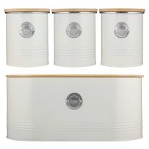 Typhoon - Living 4 Piece Storage Set Tea, Coffee, Sugar & Bread Cream