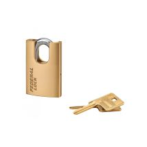 Lucchetto A Chiave Fédéral Lock 520-p 50 Mm, Ottone, Per Cantiere, Arco Protetto In Acciaio, 2 Chiavi – Thirard