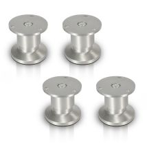 4pcs Mobili Piedi Piedi Regolabili Lega Di Alluminio 80 Mm Piede Regolabile Argento - Swanew