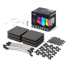 Twinkly - 6 Smart App Controlled Square Led Lights Multi Colour Change Control Indoor Home Dimmable