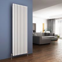Elegant - 1800 X 590mm White Designer Radiator Vertical Oval Column Panel Double Panel Rad