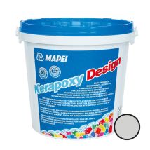 Kerapoxy Design Mortero Epoxi Decorativo, Resistente A Los Ácidos, Lechada De Mosaico, Piscina Y Más, Gris Plateado (mapxed3111)