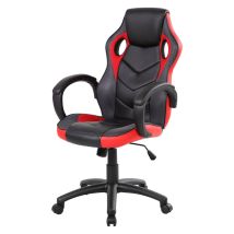 Serena - Gaming-stühl Caloundra, Gaming-sessel Für Erwachsene, Schreibtischstuhl, Cm 66x61h104/114, Schwarz Und Rot