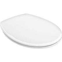 Siège De Toilette Blanc En Urée – Abattant Adulte Pour Wc – Charnières En Acier Inoxydable – Dimensions 43,5x36,2x5 Cm – Gustavsberg