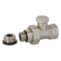 Somatherm – Té de ajuste universal en latón niquelado – Conexiones hembra y macho – 1/2" (15x21 mm)
