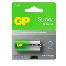 Gp Batteries - Pilas Alcalinas Gp De 1,5 V, Media Linterna C/14a-u2/lr14, 2 Unidades