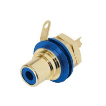 Embase Phono (rca) - Contacts Dorés - Bleu - Rean