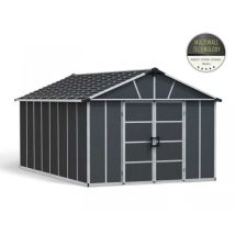 Yukon 11 X 17.2 Shed + Floor Wpc - Polycarbonate - L519 X W332 X H252 Cm - Dark Grey
