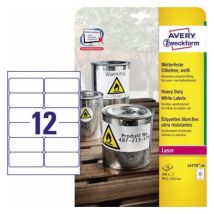 Avery Zweckform - Folienetikett 99,1 X 42,3 Mm (b X H) Weiß 240 Etik./pack.