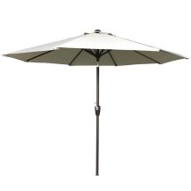 Signature Weave 2.5m Table Parasol Sun Shade Umbrella With Tilt Beige Canopy