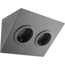Caressi - Steckdosenelement 2st14 2 Schukosteckdosen Schwarz