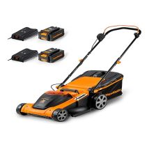 Lawnmaster Clmf4841e Tagliaerba Senza Filo 48v Max 2x24v 4.0ah Batteria, 41cm Fino A 450m², Altezza Di Taglio A 6 Livelli 22-72mm, Capacità Di 