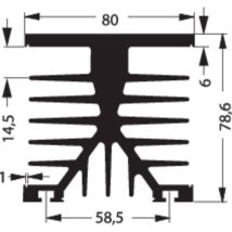 10022689 Sk 89 75 Kl-ssr1 Dissipatore 1.2 K/w (l X L X A) 80 X 75 X 87 Mm - Fischer Elektronik