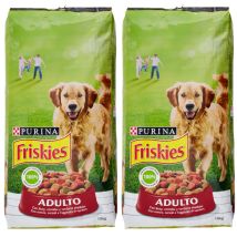 Multipack Da 2 Pz Di Purina Friskies Crocchette Con Manzo E Aggiunta Di Verdure Per Cani Adulti 15 Kg Cad