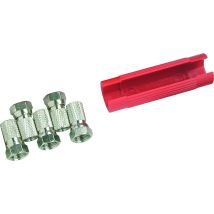 Montageset Für F Stecker Adh14 531 Rot, Mit Aufrdrehhilfe Und F Steckern F-stecker - Schwaiger