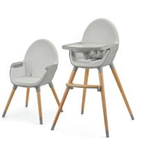 Silla De Comer Kinderkraft Fini 2 2 En 1, Color Gris.