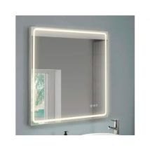 B-Ware Focco Badspiegel Lichtspiegel Led Spiegel Mia Ii Alu Natur Badezimmer Drehbar