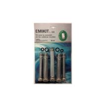 Kit de conexión espirometalico para calderas murales Emikit L300 – Tubo corrugado acero inoxidable AISI 316L – Vaina retardante de llama