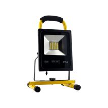 Projecteur Led Portable Tenko Avec Batterie Rechargeable 10 W 900 Lm Ip54 15 X 15 X 24 Cm 4000 K Noir/jaune 5h Secom