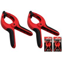 Dekton - 2 X Spring Quick Grip Clamps Wood Work Carpentry Plastic Clamp 150mm /6'