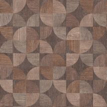 Profhome - Carta Da Parati Aspetto Legno 369131 Carta Da Parati Tnt Leggermente Strutturata Con Aspetto Legno Opaca Marrone Beige Grigio 5,33 M2