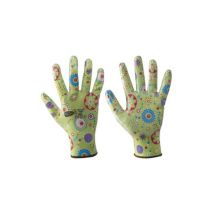 Guantes de jardinería NBR Fancy talla 7 – 12 pares – Palma de espuma nitrílica – Muñeca elástica – Dorso transpirable