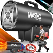 Masko Gasheizgebläse Gasheizer Heizkanone Gasheizstrahler Bauheizer Gas Heizgerät Heizstrahler Heißluftgenerator Inkl. Gasschlauch & Druckminderer 