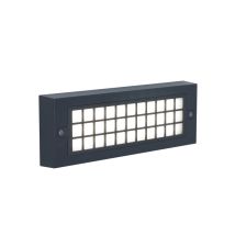 Forlight - Netz Aplique Exterior Rectangular En Luz Led Blanco Cálido 3000k En Color Negro