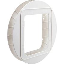 Gattaiola per gatti Trixie GMA101 – Bianco – Plastica – Ø 38 cm – Adatta per aperture da 294 mm a 320 mm