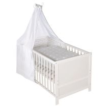 [gebraucht] B-ware Roba Kinderbett Babybett Komplettbett Set Sterne Grau 70 X 140 Cm Matratze