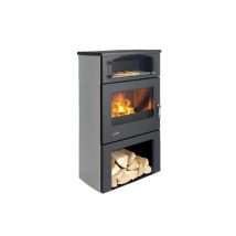 Stufa A Legna Grigio Argento Da 11kw - 362115cgrisarg Godin