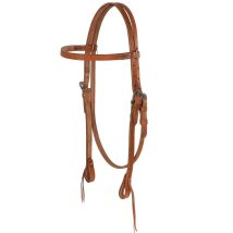Taglia Unica, Cognac Marrone Chiaro Naturale: Testiera Western In Cuoio Grasso