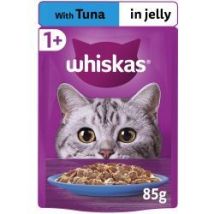 Whiskas - 1+ Adult Wet Cat Food Pouches In Jelly With Tuna - 85g - 811970