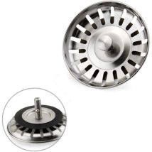 Lokiua - Sink Strainer, Stainless Steel Sink Strainers, 80mm Diameter Kitchen Sink Stopper, Sink Drain Stopper Protector For Kitchen Bathroom Shower