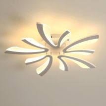 Comely White Acrylic Led Ceiling Light V Shape, 48w 5400lm, Diameter 70cm - Perfect For Bedroom, Dining Room (warm Light 3000k)