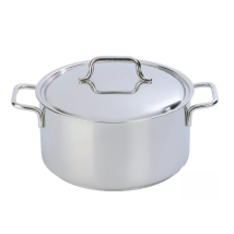 Demeyere Bratentopf Mit Deckel, 24 Cm | Rund | 18/10 Edelstahl (40850-166-0)