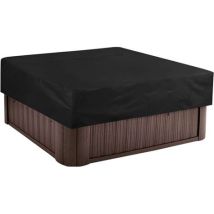 Bunthaus Quadratische, Wasserdichte Whirlpoolabdeckung Für Den Außenbereich Aus 190t-polyestergewebe, Staubdicht Und Uv-beständig, Schwarz, 220 X 220 