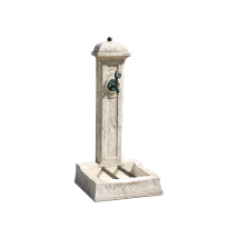 Fontaine De Jardin Colonne Longchamp En Pierre Reconstituée