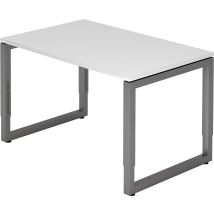 Bümö Schreibtisch Serie-r Rechteck: 120 X 80 Cm Weiß Graphit