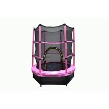 Trampolin 140 cm – Sicherheitsnetz – Rosa – Maximale Belastung 45 kg – Randabdeckung 19 cm