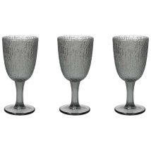 Set 3 Calici Bicchieri In Vetro 250 Ml Linea Davor Grigio