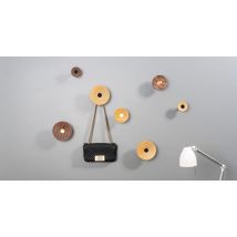 Patère Zoot 7001 - Talla Laiton Foncé Brossé / Chêne / 90 Mm
