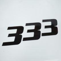 3 Selbstklebende Rennnummer Aufkleber Kleber Zahl 3 Schwarz