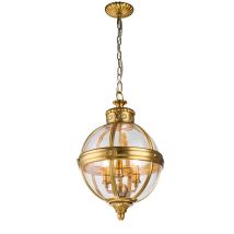 Elstead Feiss Adams Plafoniera A Sospensione Sferica In Ottone Brunito