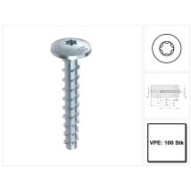 Heco Schrauben - Vite Per Calcestruzzo Heco-mmsplus-ms 75x 40/5 T-30 Zn-bl (per 100)